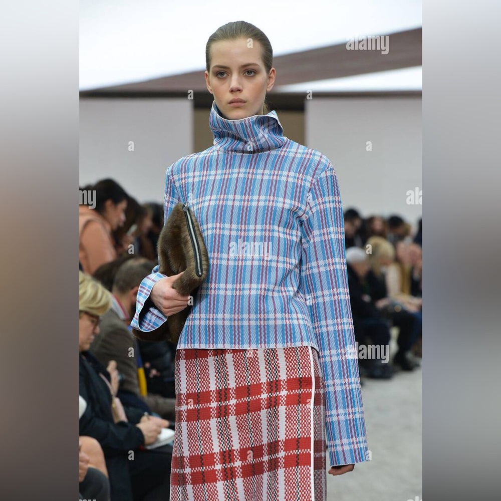 PHOEBE PHILO CELINE FALL 2013 TARTAN SKIRT